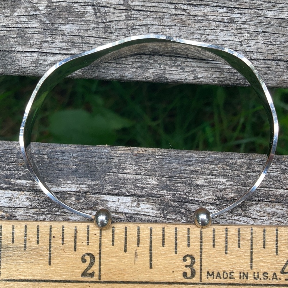 BRACELET Cuff Vintage Silver Black Southwest Boho - Picture 5 of 5